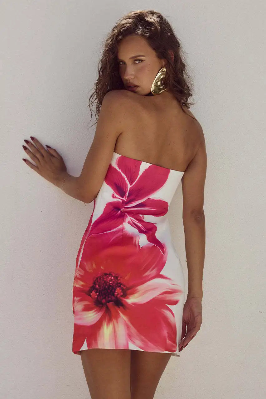 Vestido Curto com Estampa Floral - Elodie