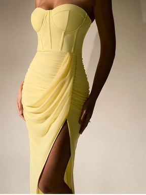 Vestido Longo Elegante sem Alças - Heloise