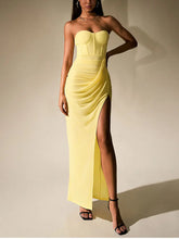 Vestido Longo Elegante sem Alças - Heloise