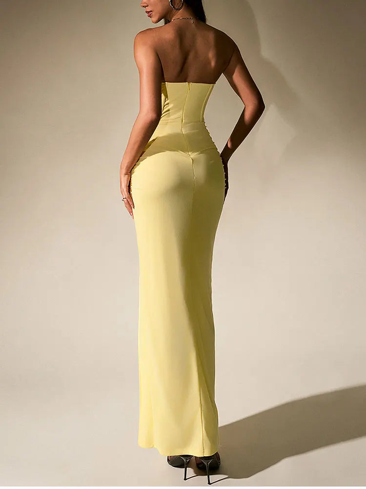 Vestido Longo Elegante sem Alças - Heloise