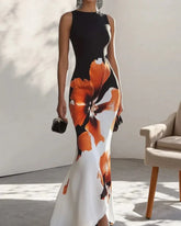 Vestido Longo com Estampa Floral - Zephyra