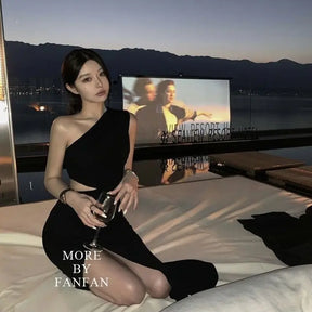 Vestido Longo Elegante com Cintura Alta Para Ocasiões Especiais - Sabella