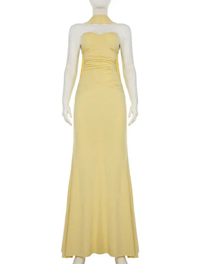 Vestido Longo Elegante sem Mangas Norah - PRIME