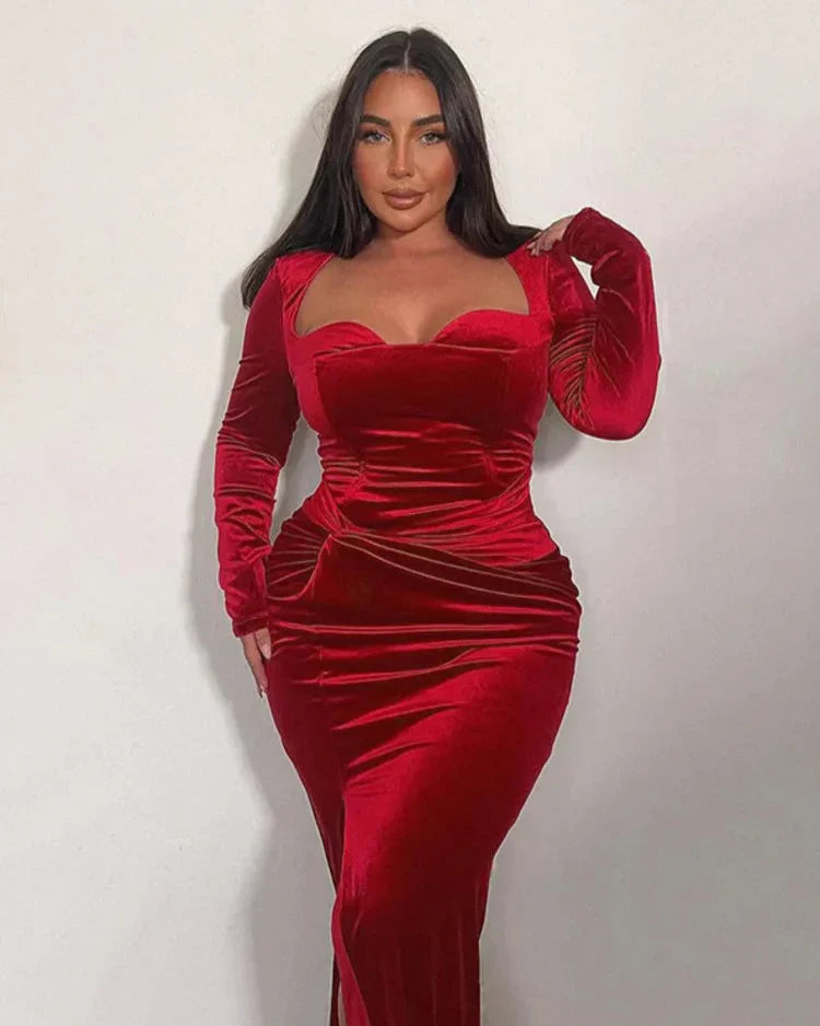 Vestido Longo Manga Comprida - Mireya