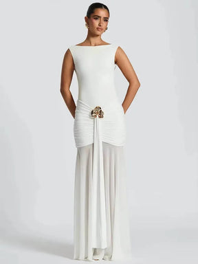 Vestido Longo Elegante Slim Moderno - Seraphine