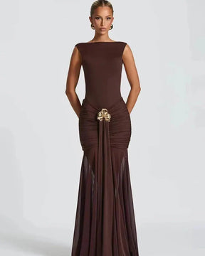 Vestido Longo Elegante Slim Moderno - Seraphine