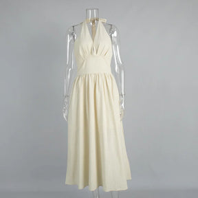 Vestido Longo sem Alças Casual com Decote - Ivanna