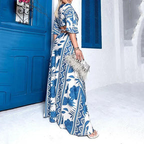 Vestido Feminino Decote em V e Caimento Leve - Belle