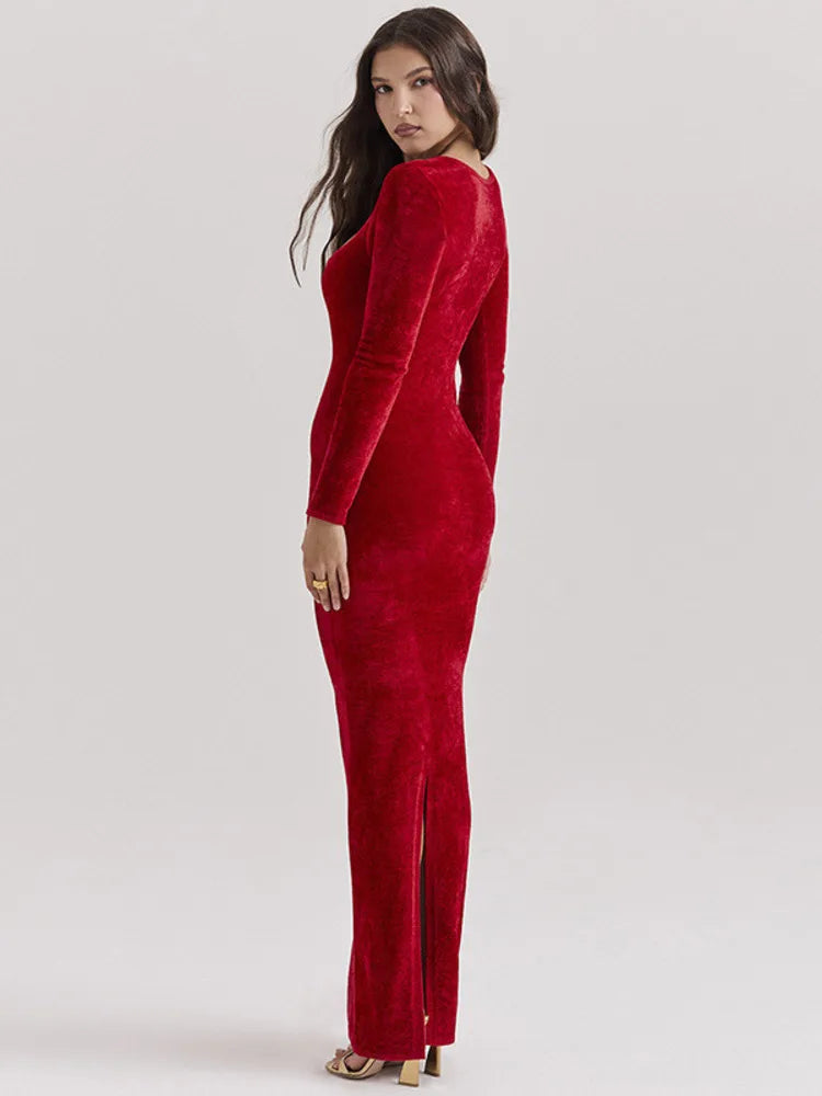 Vestido Longo Decote em V Isadora - PRIME