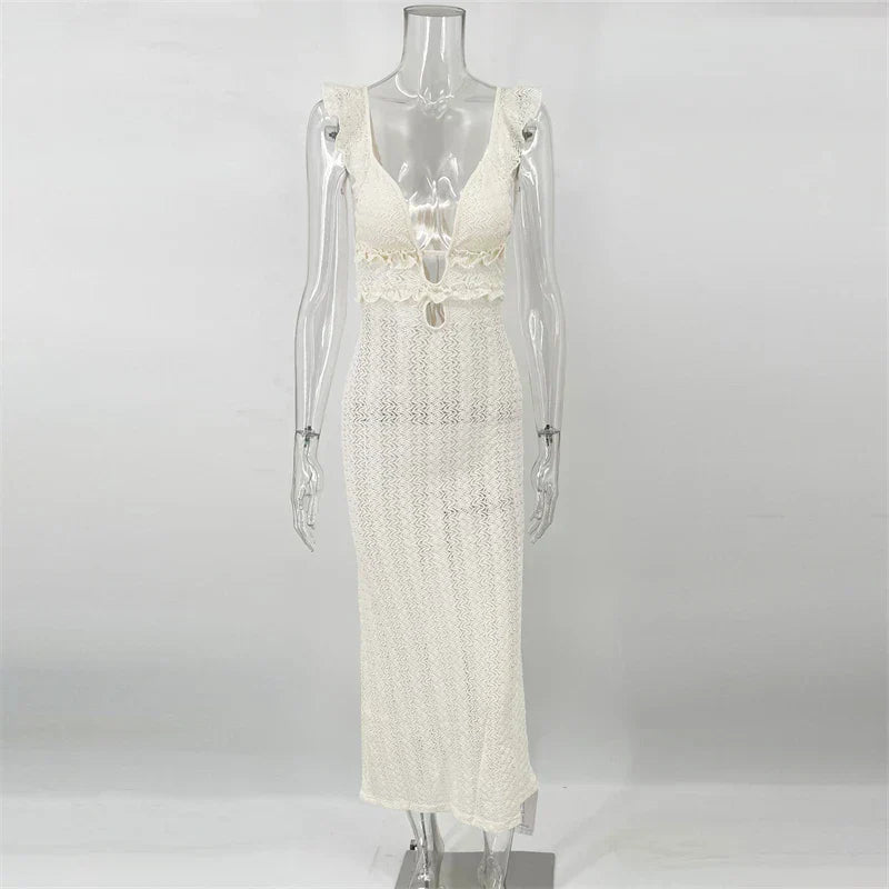 Vestido Feminino Longo de Tricot - Reina