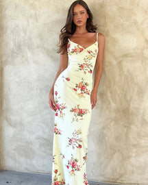 Vestido Longo sem Mangas com Estampa Floral - Quinn