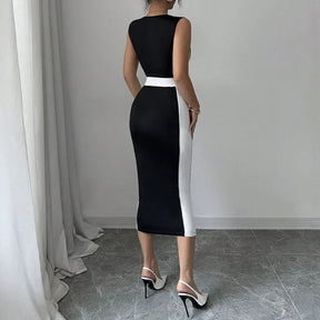 Vestido Longo Casual Com Decote Quadrado Sofisticado - Wrenna