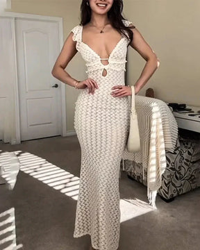 Vestido Feminino Longo de Tricot - Reina