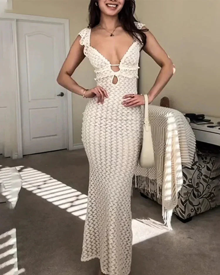 Vestido Feminino Longo de Tricot - Reina