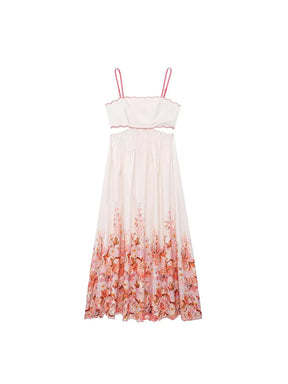 Vestido Feminino Midi com Decote Reto Floral - Chemical