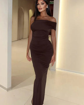 Vestido Longo Elegante Slim sem Alças - Ginevra