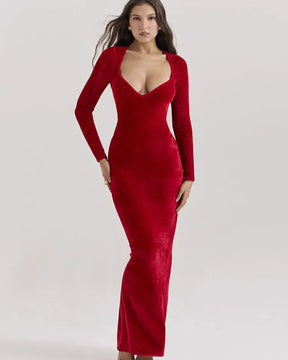 Vestido Longo Decote em V Isadora - PRIME