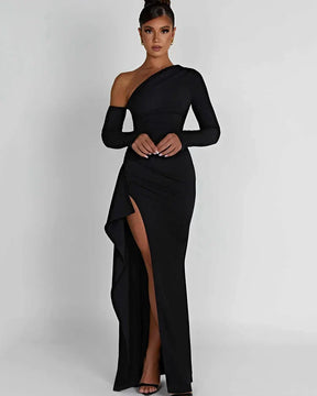 Vestido Longo Casual com Mangas Compridas - Amity