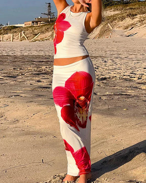 Vestido Longo com Estampa Floral - Beatrix