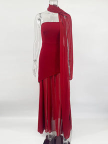 Vestido Longo sem Alças Elegante - Elspeth