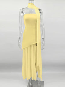 Vestido Longo sem Alças Elegante - Elspeth