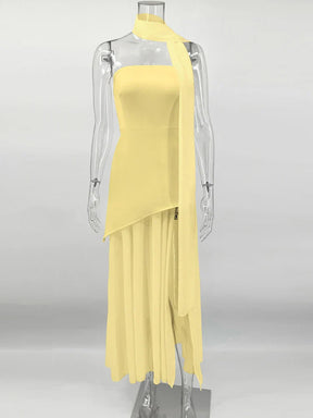 Vestido Longo sem Alças Elegante - Elspeth