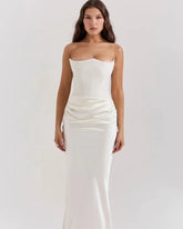 Vestido Longo Vintage sem Alças Nicole - PRIME