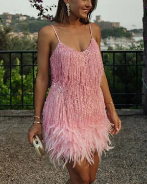 Vestido Feminino Com Franjina - Olivia