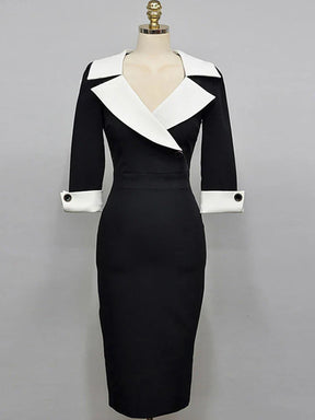 Vestido Longo Casual com Gola - Pia