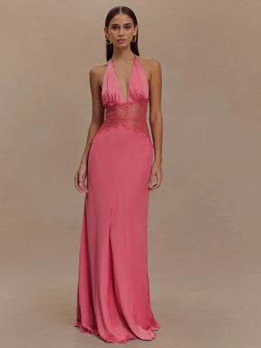 Vestido Longo Casual com Decote em V - Marceline