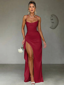 Vestido Longo Elegante sem Alças - Xiomara