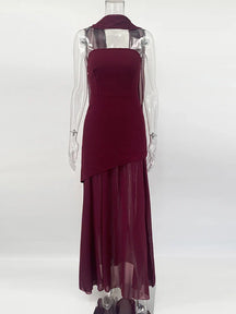 Vestido Longo sem Alças Elegante - Elspeth