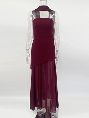 Vestido Longo sem Alças Elegante - Elspeth