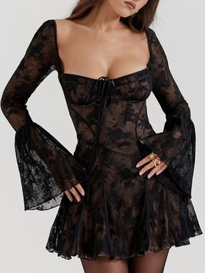 Vestido Curto de Renda sem Alças Dafne - PRIME