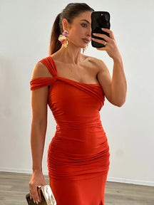 Vestido Longo Casual sem Mangas Sofisticado - Nerissa