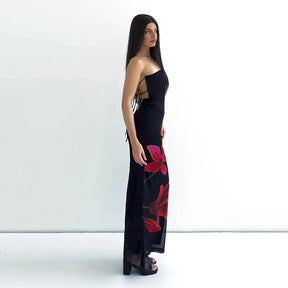 Vestido Longo com Estampa Floral Toque Natural - Greta