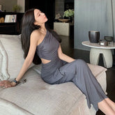 Vestido Longo Elegante com Cintura Alta Para Ocasiões Especiais - Sabella