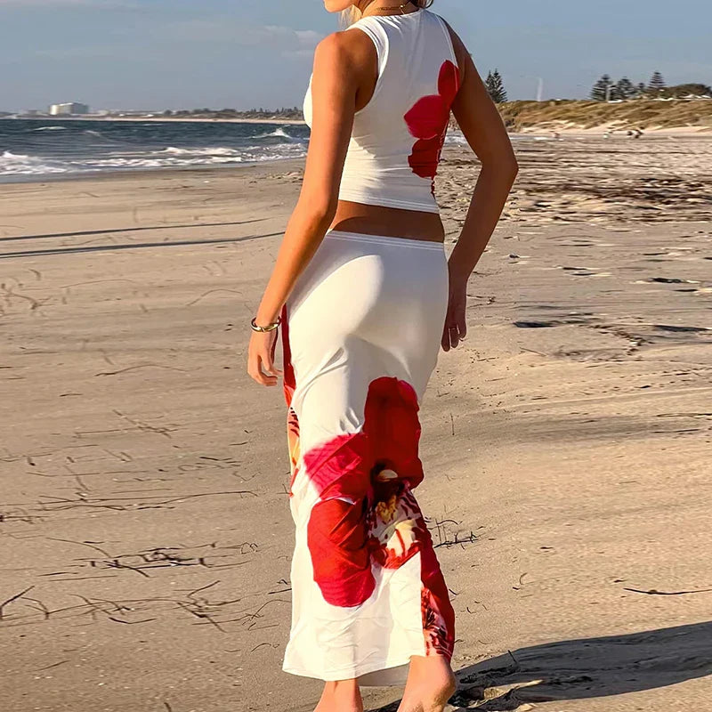 Vestido Longo com Estampa Floral - Beatrix