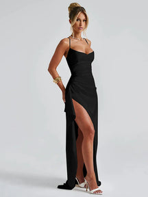 Vestido Longo Elegante sem Alças - Xiomara