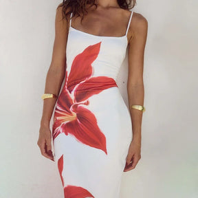 Vestido Longo com Estampa Floral Toque Natural - Aitana