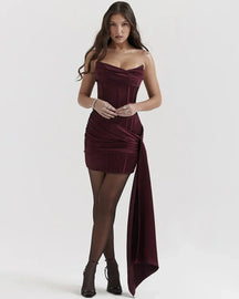 Vestido Curto de Cetim Modelador Aitana Elegante - PRIME