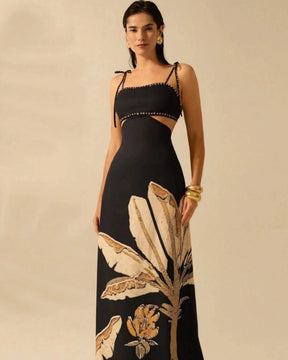 Vestido Longo Casual com Estampa Floral - Talia