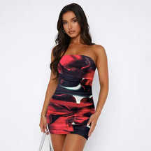 Vestido Curto Elegante com Estampa Floral - Seraphine