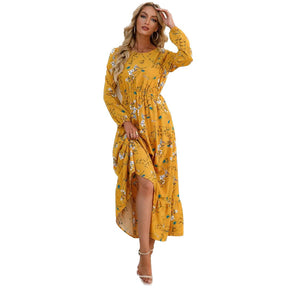 Vestido Feminino Longo Estampado Floral - Helena