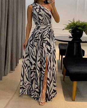 Vestido Feminino Longo Zebrado - Isabelle