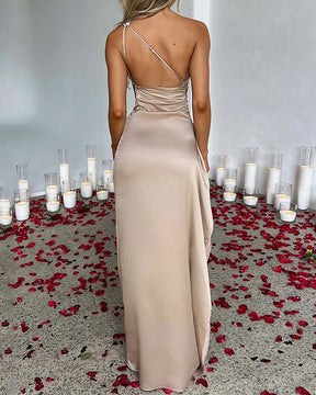 Vestido Feminino Fenda Toque Sofisticado e Conforto - Paola