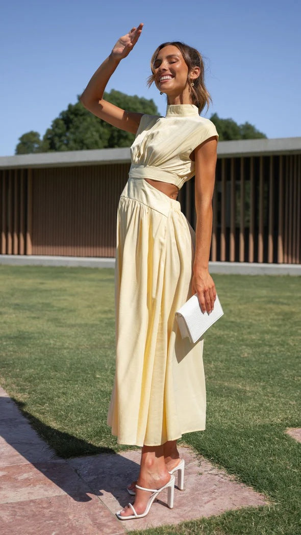 Vestido Feminino Longo Estilo Elegante e Casual - Isolde