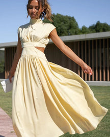 Vestido Feminino Longo Estilo Elegante e Casual - Isolde