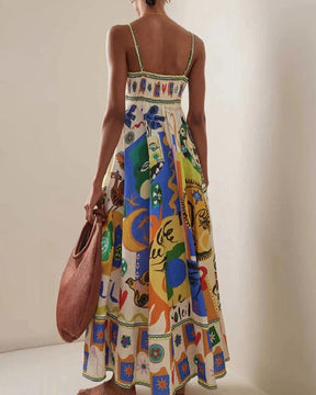 Vestido Longo Casual Chic Estampado- Lorelei