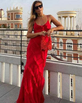 Vestido Longo Tecido de Alta Qualidade - Arabella